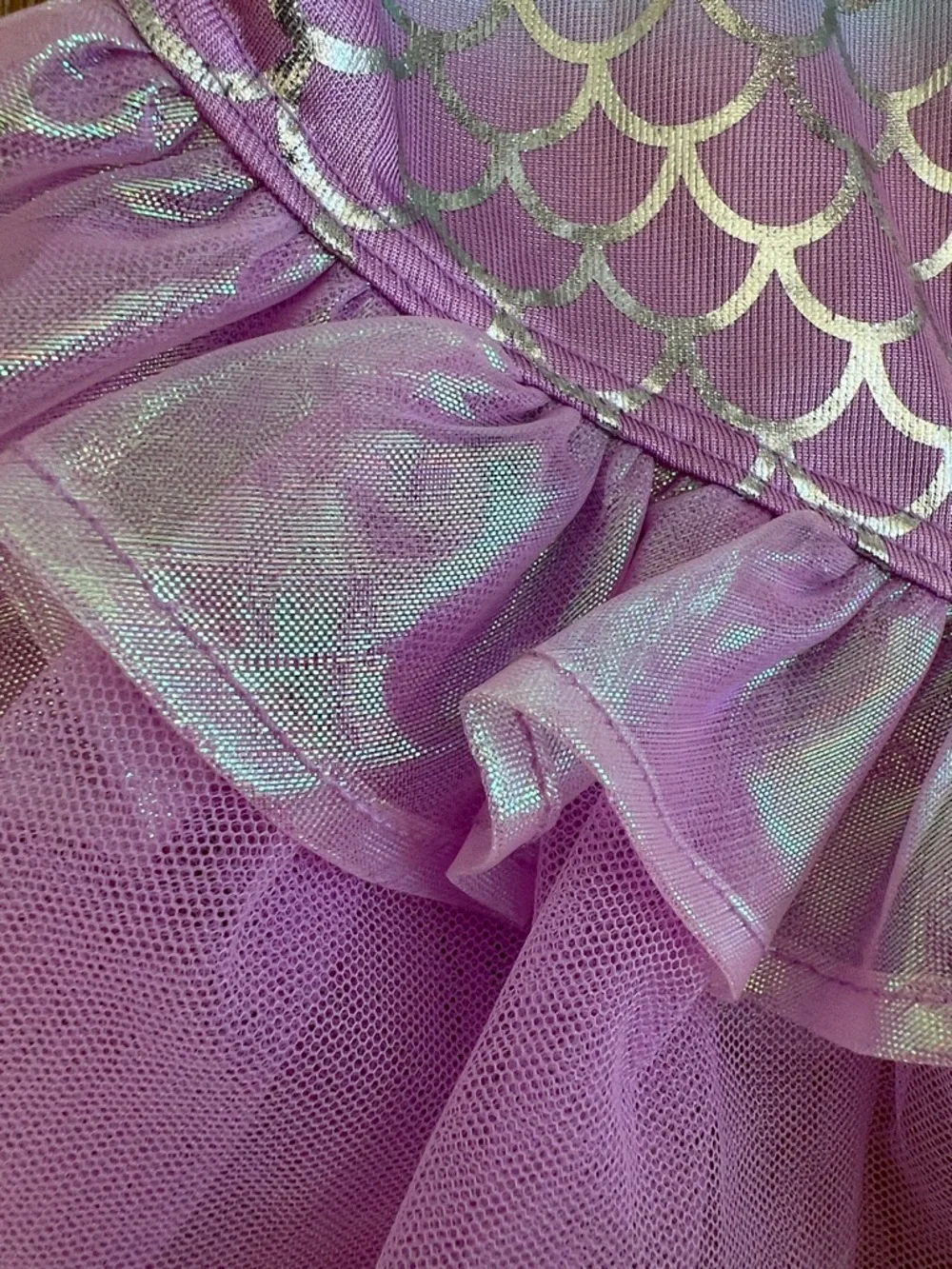 Cat & Jack Baby Girls Iridescent Mermaid Costume Set in Pastel Rainbow Size 12M